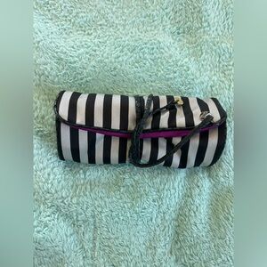 HENRI BENDEL SATIN ROLL JEWELRY TRAVEL CASE
